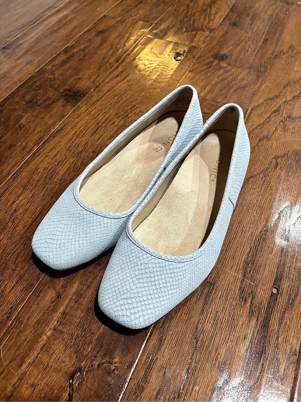 Vionic Orinda Square Toe Ballet Flat Flats in Blue 8.5 wide